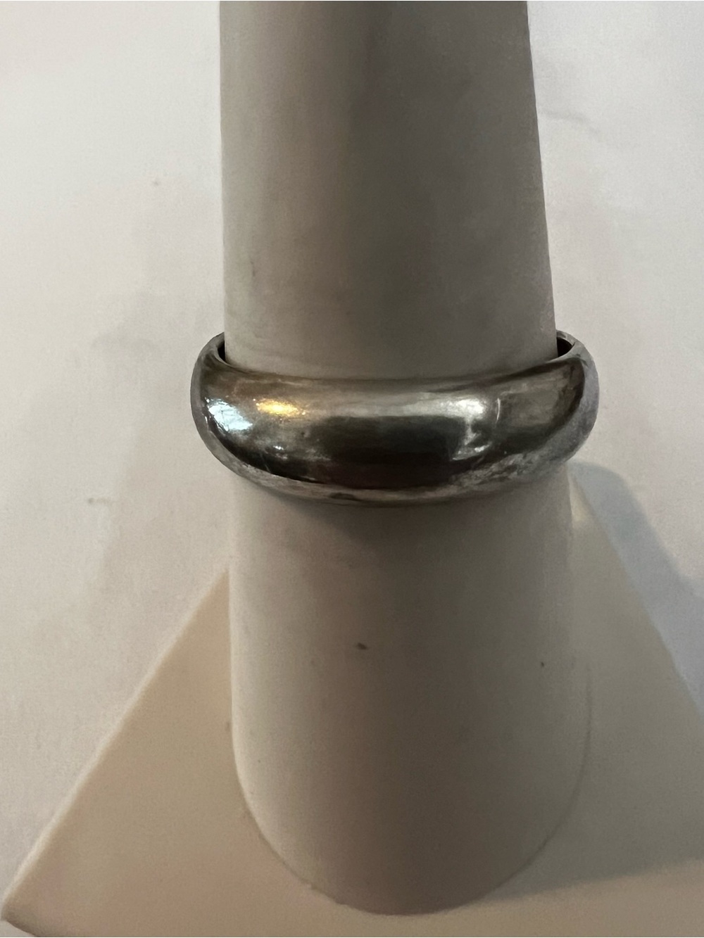 Simple Polished Silver Dome Ring